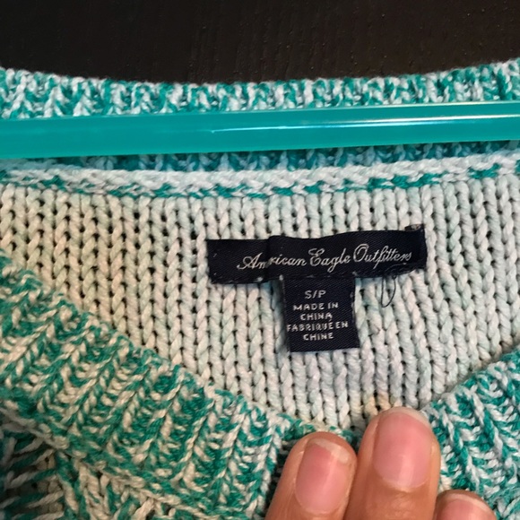 two tone blue american eagle sweater - Picture 5 of 7